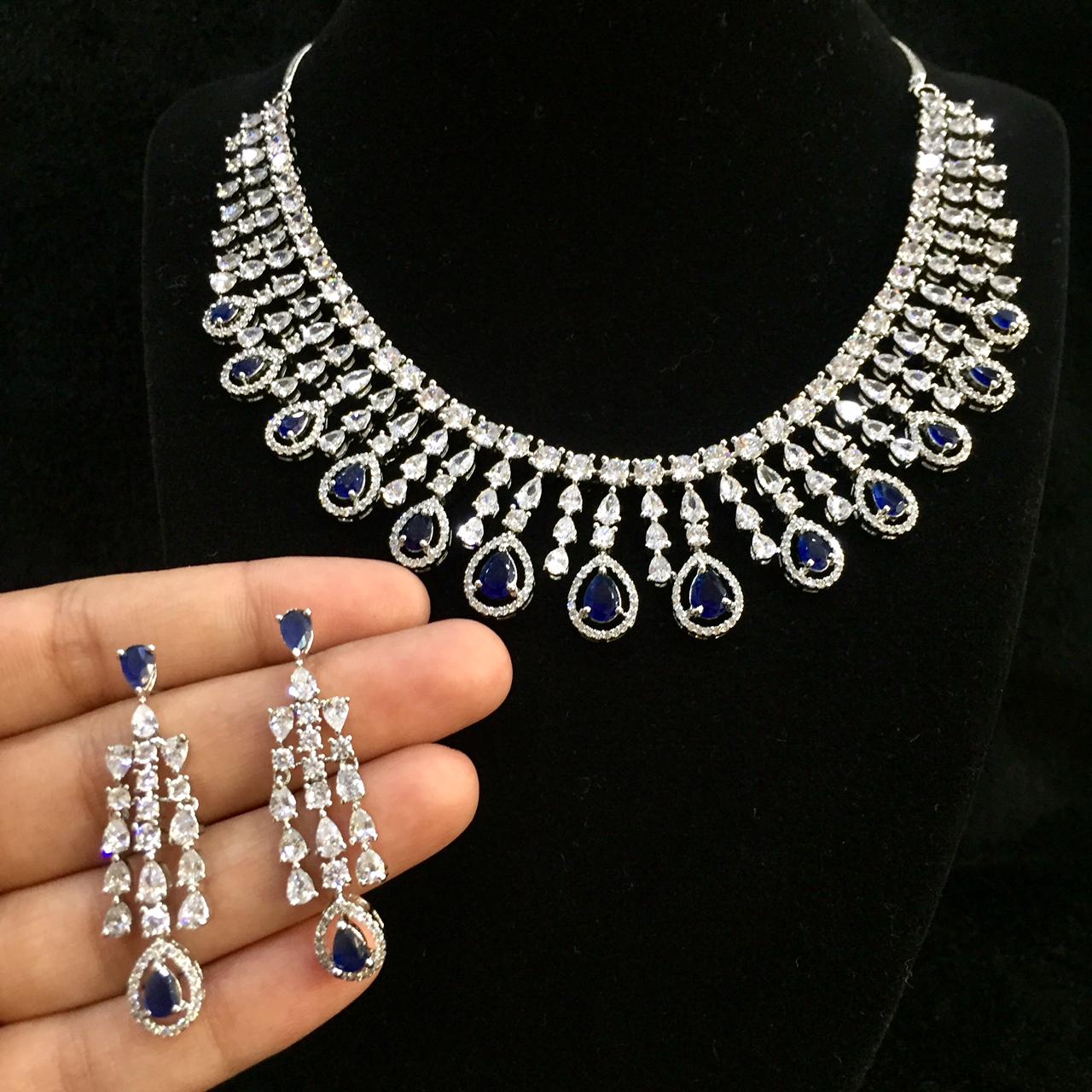 Ladies Blue Sapphire 0.66ctw & Diamond Pendant Necklace – HANIKEN JEWELERS  NEW-YORK